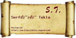 Serfőző Tekla névjegykártya